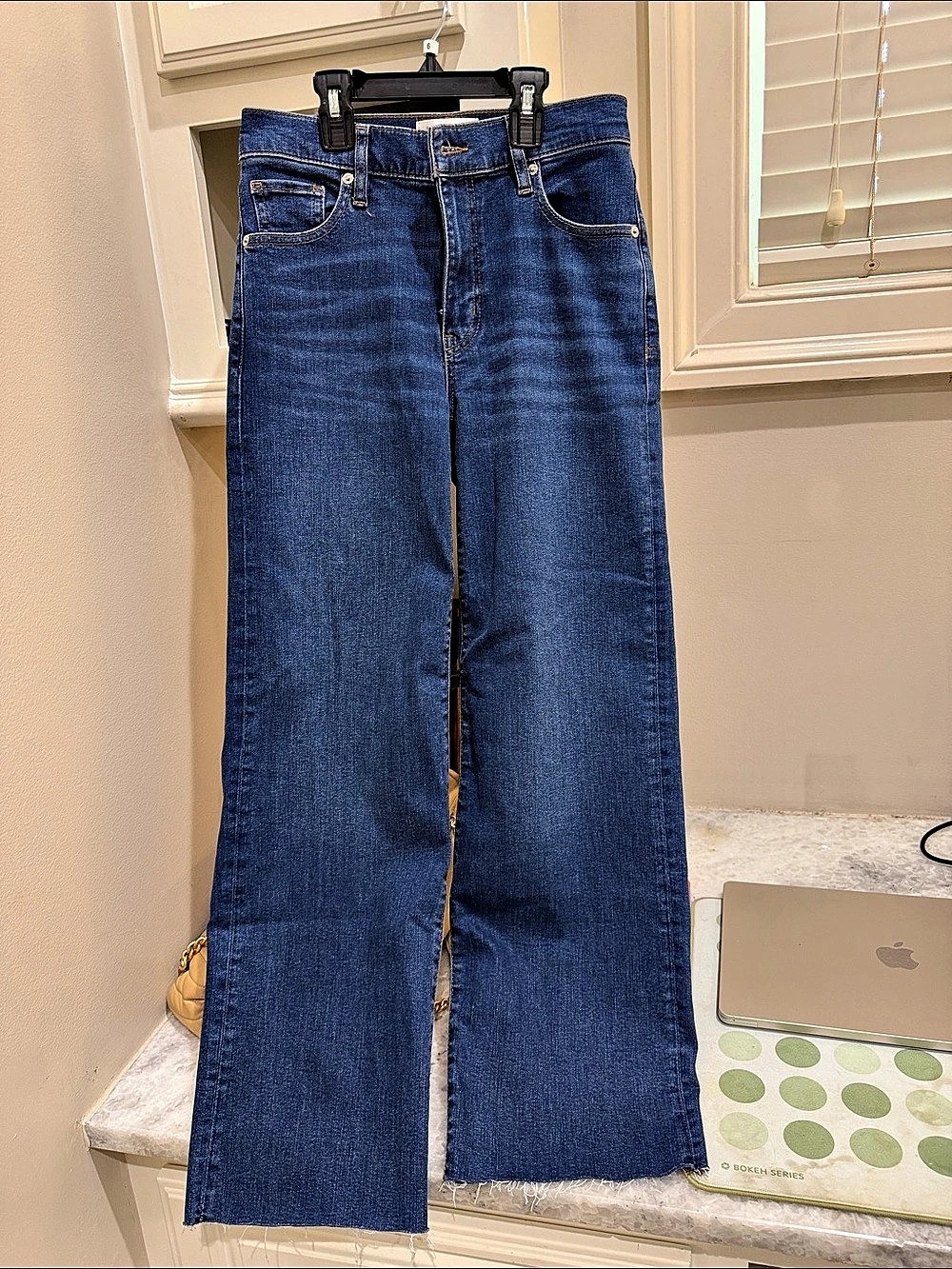 FRAME The Mellow Wide Leg Jeans in Blue Waist 25 New without Tags - Elixir Raw A